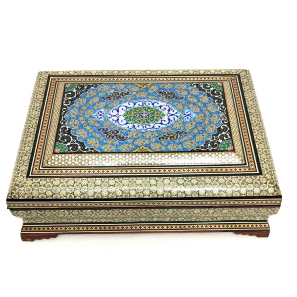 X Large Tazhib Star Khatam Kari Jewellery Box 31 x 22cm