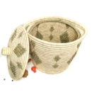 PERSIAN WOVEN LARGE STORAGE BASKET WITH LID-PERSIS COLLECTION