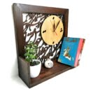 CALLIGRAPHY WALL CLOCK WITH DISPLAY SHELF-PERSIS COLLECTION