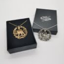 delicate lion and sun necklace-Persis Collection