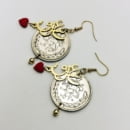 LOVE 20 RIAL PAHLAVI COIN EARRINGS