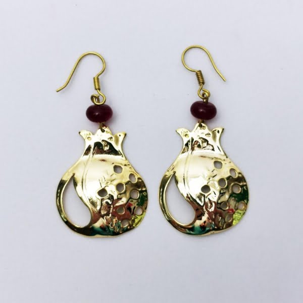 AGATE POMEGRANATE EARRINGS