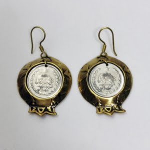 KINGDOM COIN POMEGRANATE EARRINGS