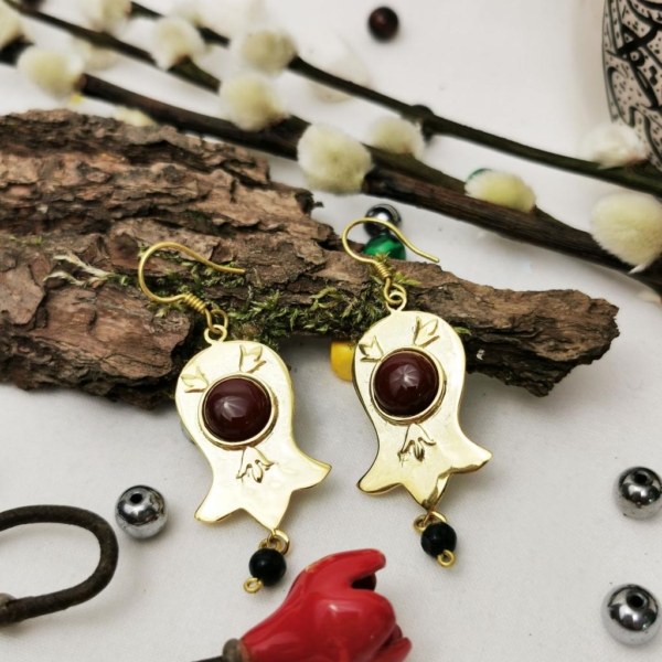 Tulip Pomegranate Earrings
