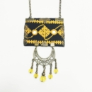 YELLOW CRESCENT BALOCHI NECKLACE