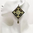 BLACK AND GOLD BALOCHI EARRINGS