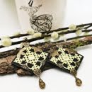 BLACK AND GOLD BALOCHI EARRINGS