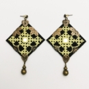 BLACK AND GOLD BALOCHI EARRINGS