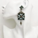 OLIVE PERSIAN EMBROIDERY EARRINGS
