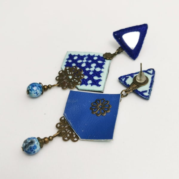Lazuli Persian Embroidery Earrings