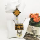 YELLOW CRESCENT BALOCHI NECKLACE