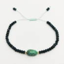 18k GOLD BOWLS PERSIAN TURQUOISE BLUE AGATE BRACELET