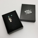 18k GOLD LOVE AND TURQUOISE EARRINGS