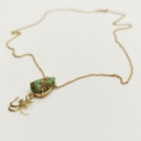 18k GOLD LOVE AND TURQUOISE NECKLACE