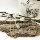 18k GOLD LOVE AND TURQUOISE NECKLACE