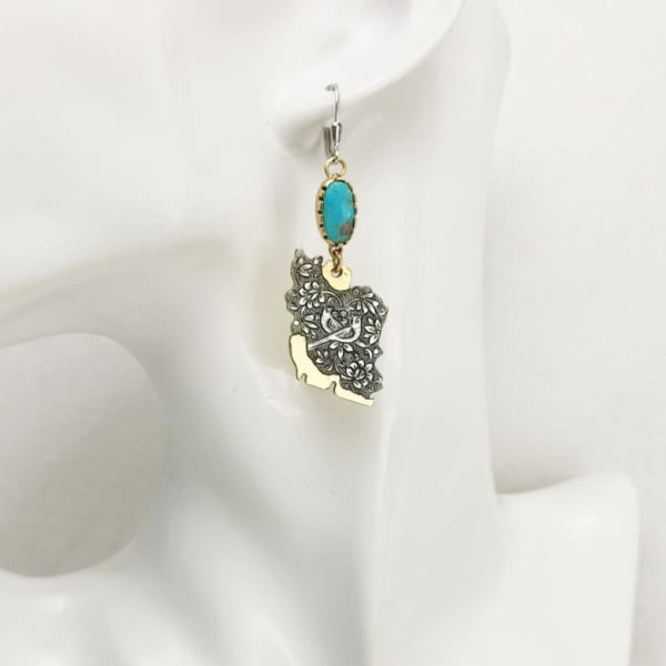 IRAN TURQUOISE GHALAMZANI EARRINGS