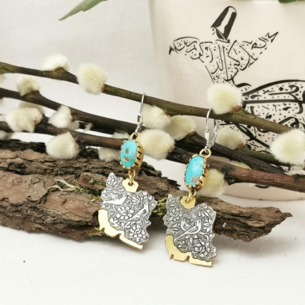 IRAN TURQUOISE GHALAMZANI EARRINGS