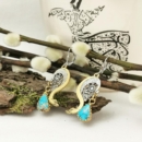 PERSIAN SWAN ENGRAVING EARRINGS