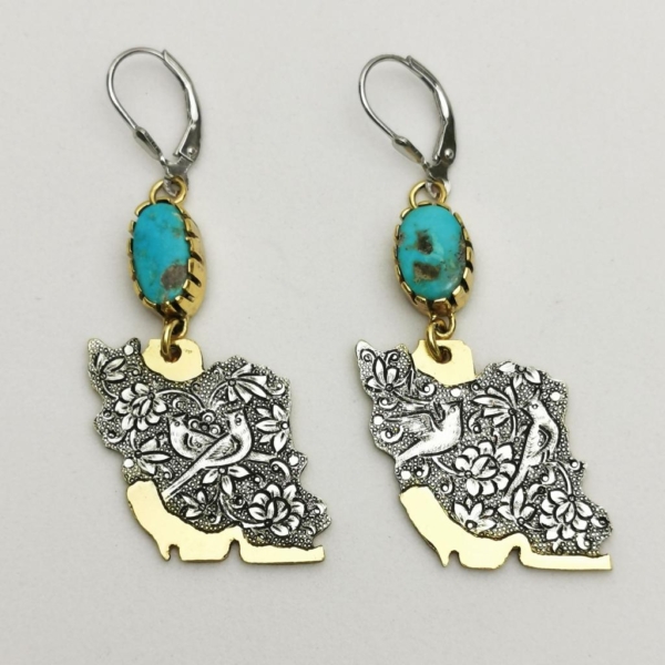 IRAN TURQUOISE GHALAMZANI EARRINGS