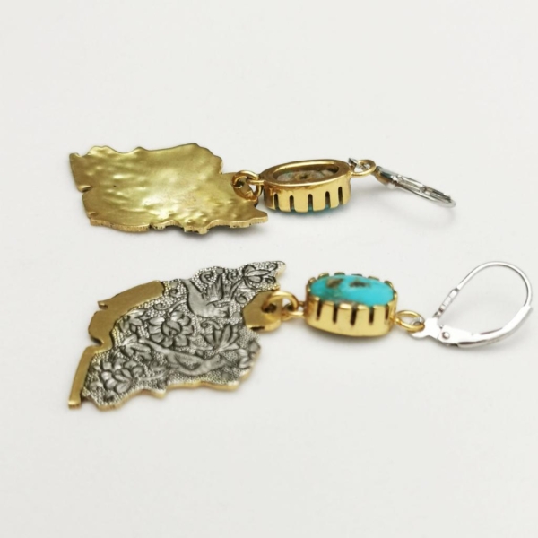 IRAN TURQUOISE GHALAMZANI EARRINGS