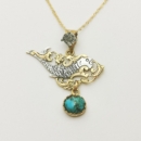 TURQUOISE AND FISH NECKLACE