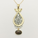 SHAJAR FOREST AGATE PEACOCK NECKLACE