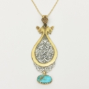 NEYSHABOR TURQUOISE PEACOCK NECKLACE