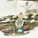 NEYSHABOR TURQUOISE PEACOCK NECKLACE