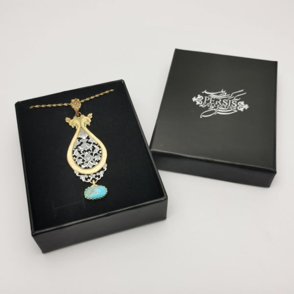 NEYSHABOR TURQUOISE PEACOCK NECKLACE