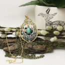 PERSIAN ENGRAVING TURQUOISE NECKLACE