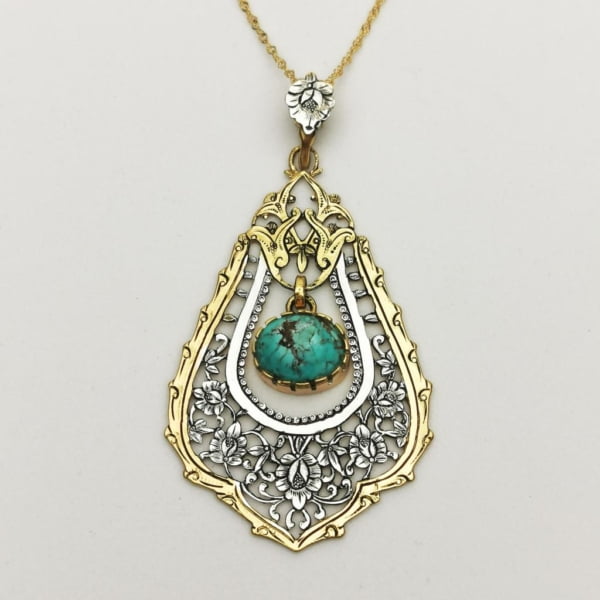 PERSIAN ART TURQUOISE NECKLACE