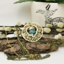 GOLD GHALAMZANI TURQUOISE NECKLACE