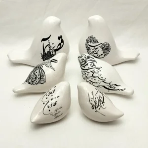 Morgh Amin Persian Calligraphy Ceramic Birds