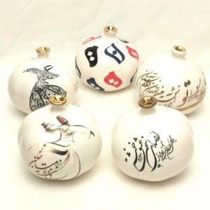 PERSIAN CERAMIC POMEGRANATES