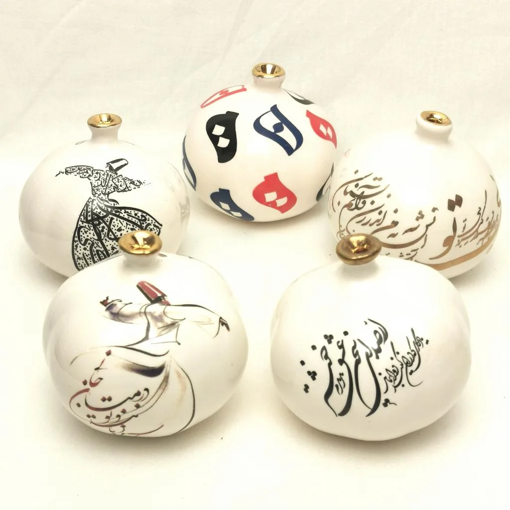 PERSIAN CERAMIC POMEGRANATES