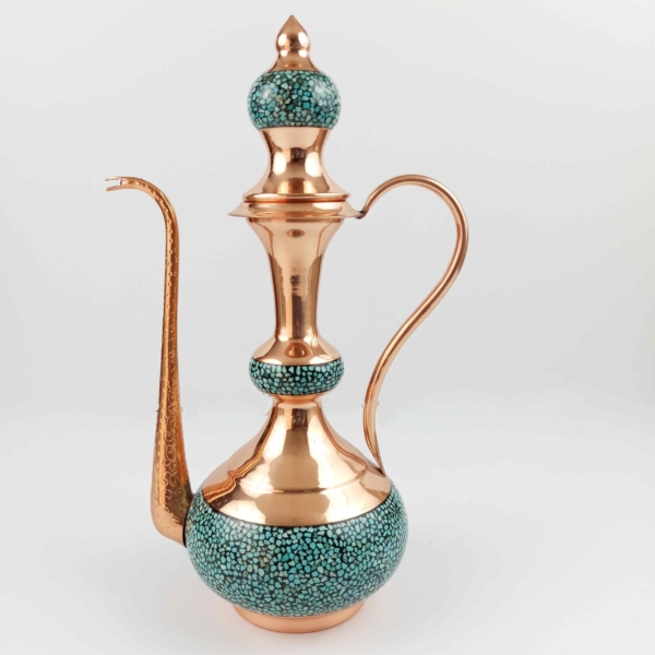 Firoozeh Koobi Turquoise on Copper Rose Water Sprinkler 35cm