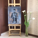 Oil painting with mixed media combination