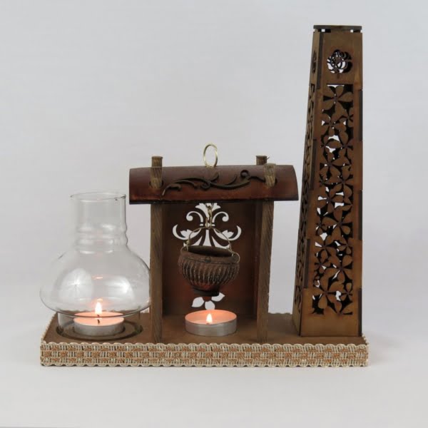 Candle / Incense & Liquid Incense Holder