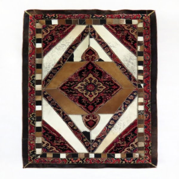 Persian Handmade Carpet & Natural Leather Combination