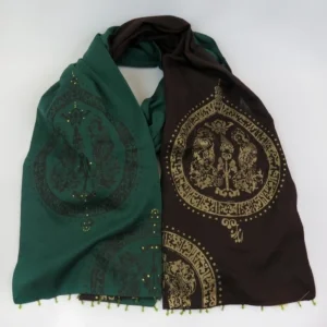 Double Sided Green / Red Scarf, 50 x 190cm