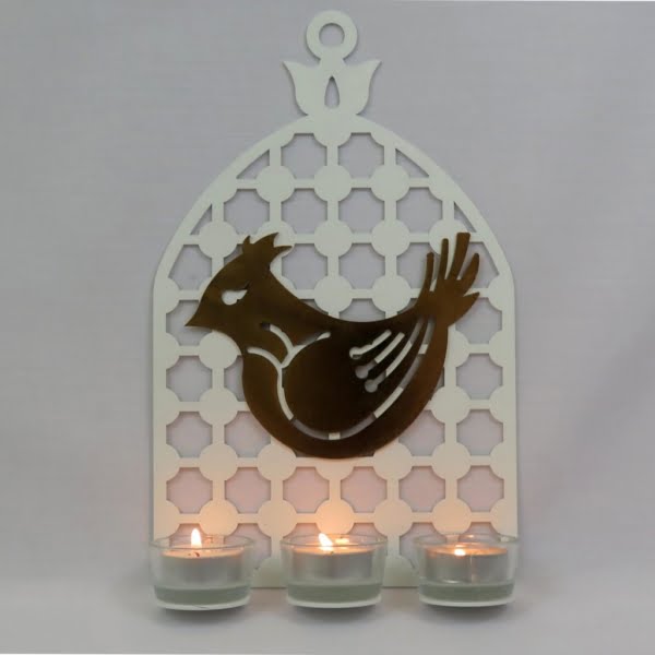 Wall Triple Metal Candle Holder