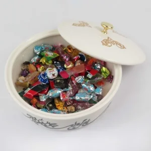 Calligraphy Serving Bowl with Lid