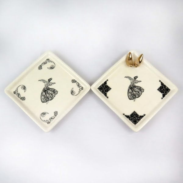 Sama Calligraphy Ceramic Plate, 18cm