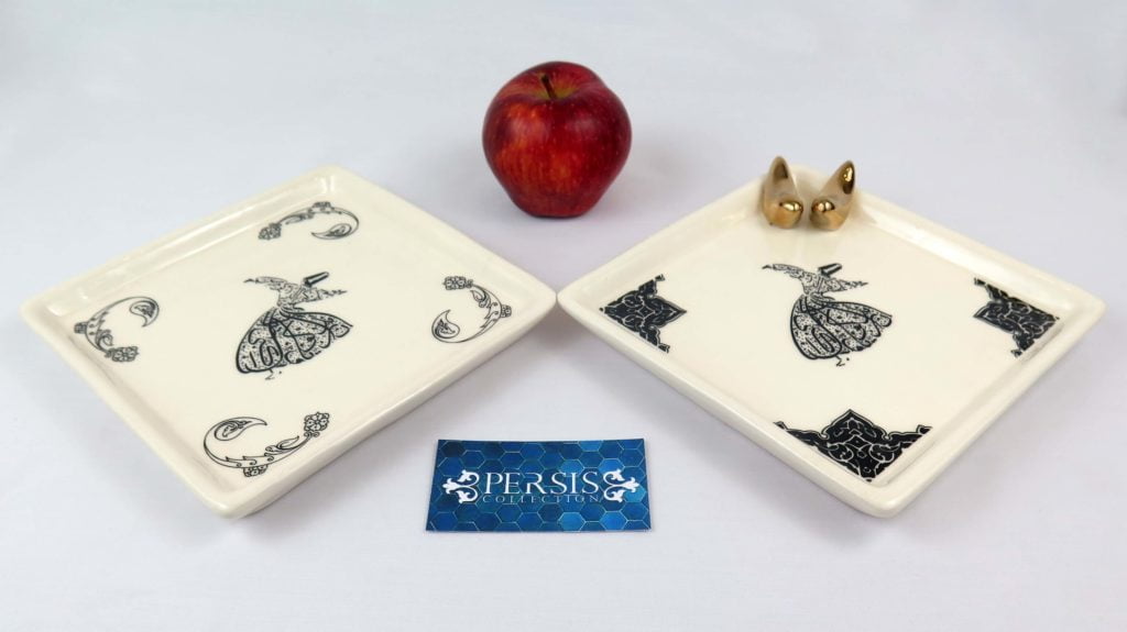 Sama Calligraphy Ceramic Plate, 18cm