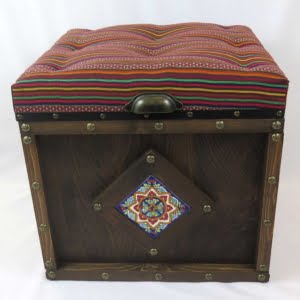 Gilim Pattern Storage Chair