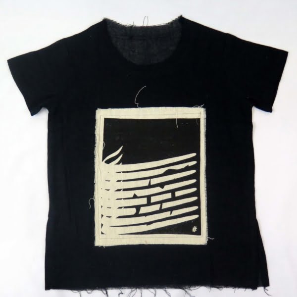 JUTE, BLACK CALLIGRAPHY LOOSE BLOUSE