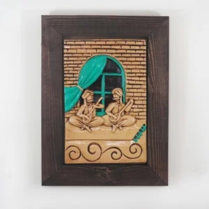 Musicians, Framed Pottery 40 x 30cm