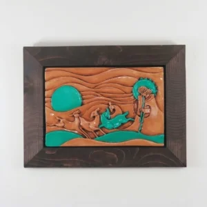 Voice of Flute , Framed Pottery 40 x 30cm