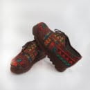 KILIM PATTERN LACE UP PLATFORM SHOES-Persis collection
