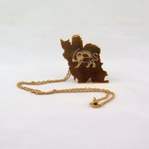 Iran Necklace-lion and sun necklace- persis collection